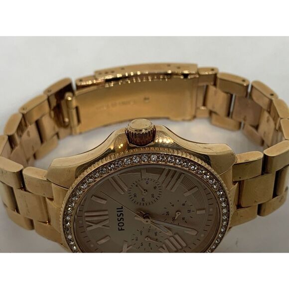 Fossil AM4483 Women's Stainless Steel Analog Rose Gold Dial Quartz Watch AA452 - Picture 7 of 11